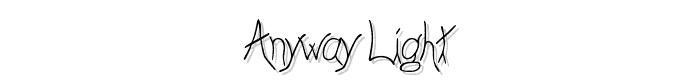 Anyway Light font